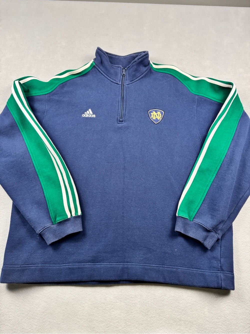 Adidas Notre Dame Fighting Irish 1/4 ZIP Sweater Mens XL Collegiate Football